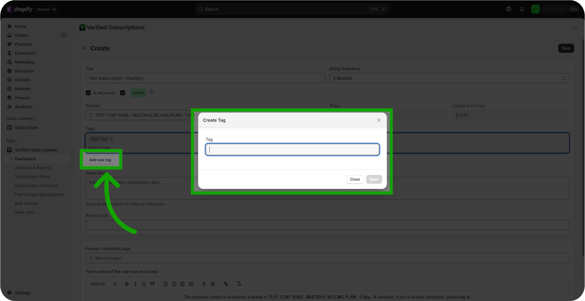 creating and reviewing tags 10