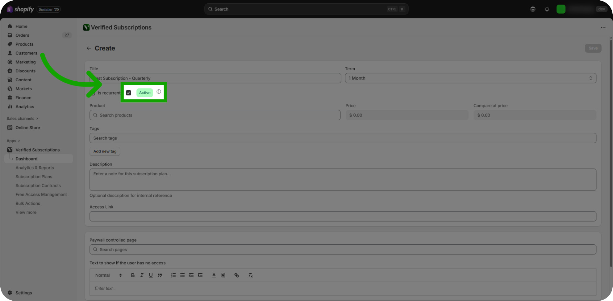 creating your first subscription 07