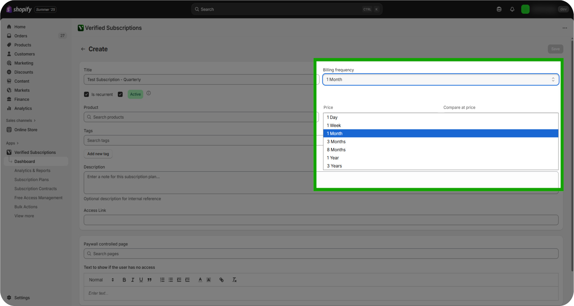 creating your first subscription 08