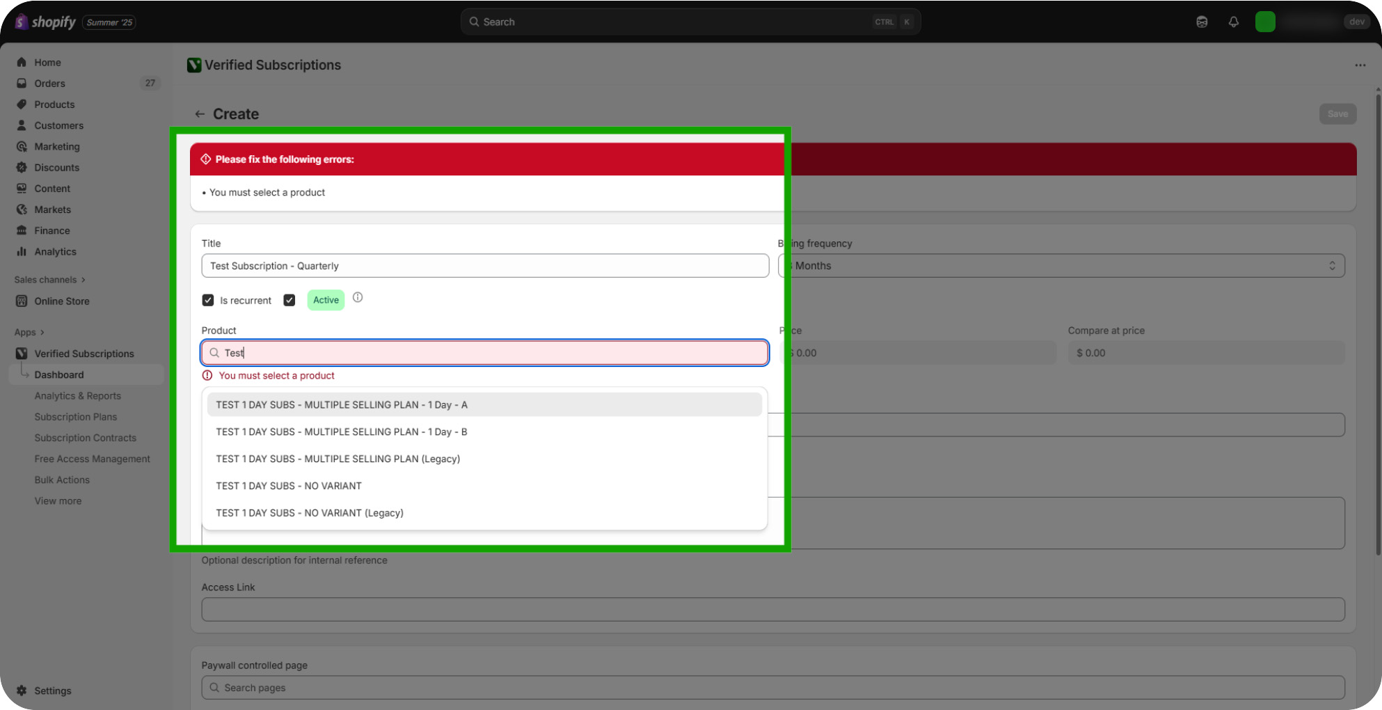creating your first subscription 09