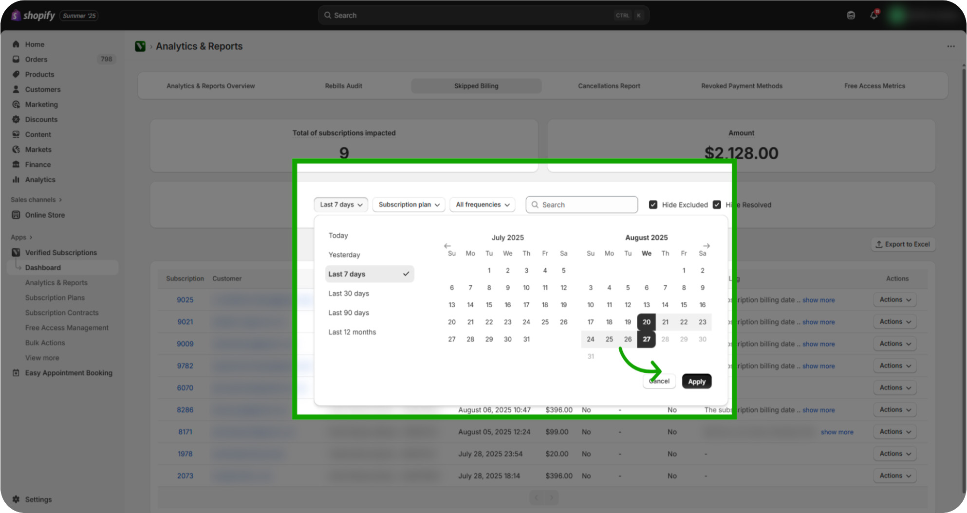 how to manage your skipped billing 07