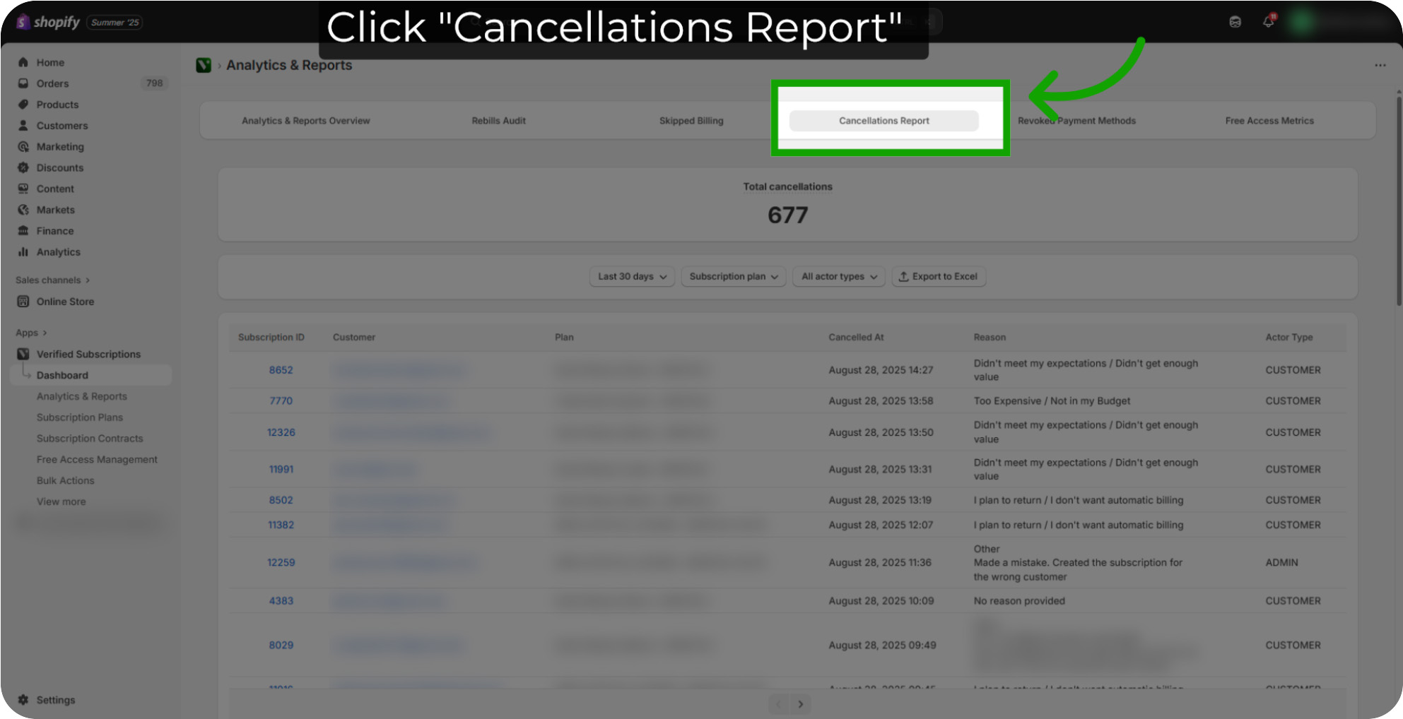 how to view cancellation report 03