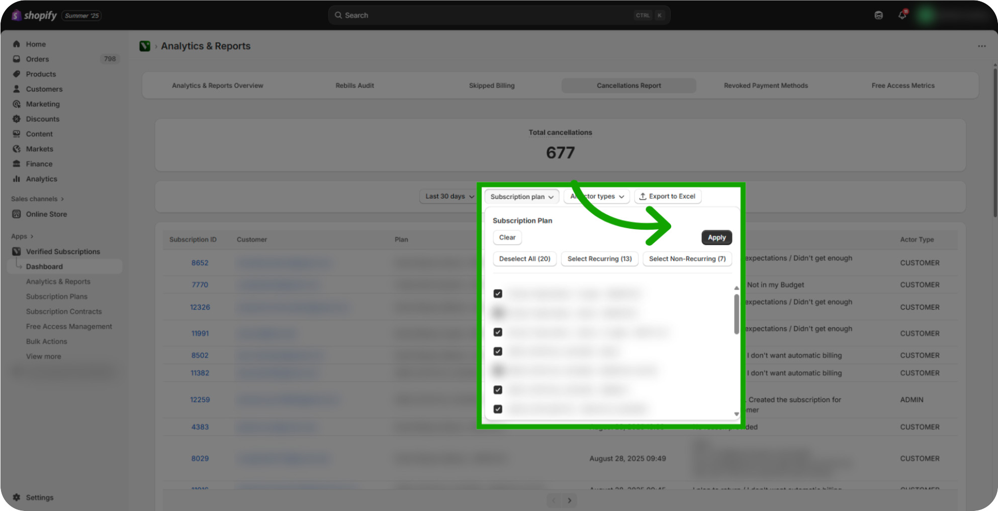 how to view cancellation report 09