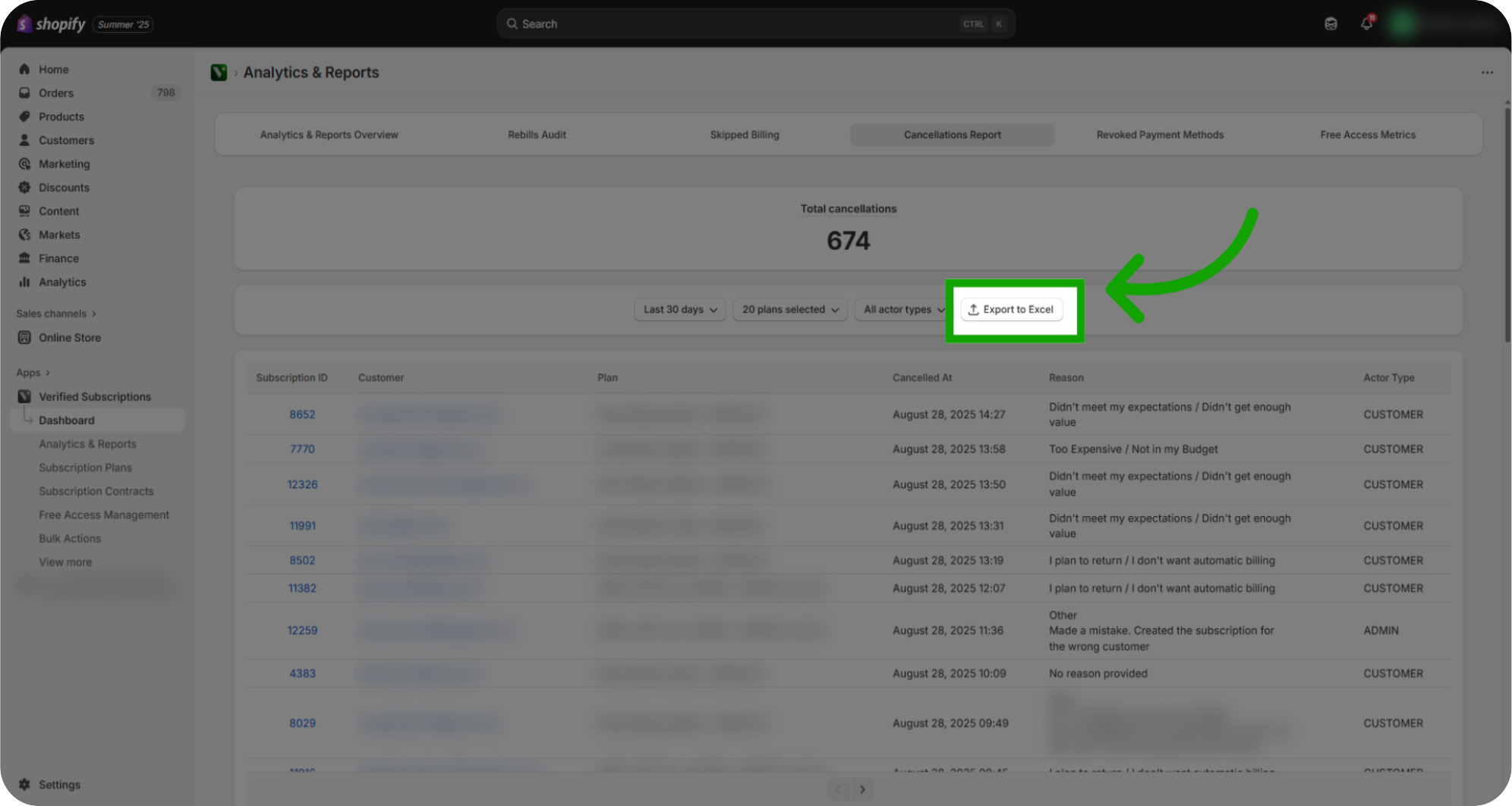 how to view cancellation report 12