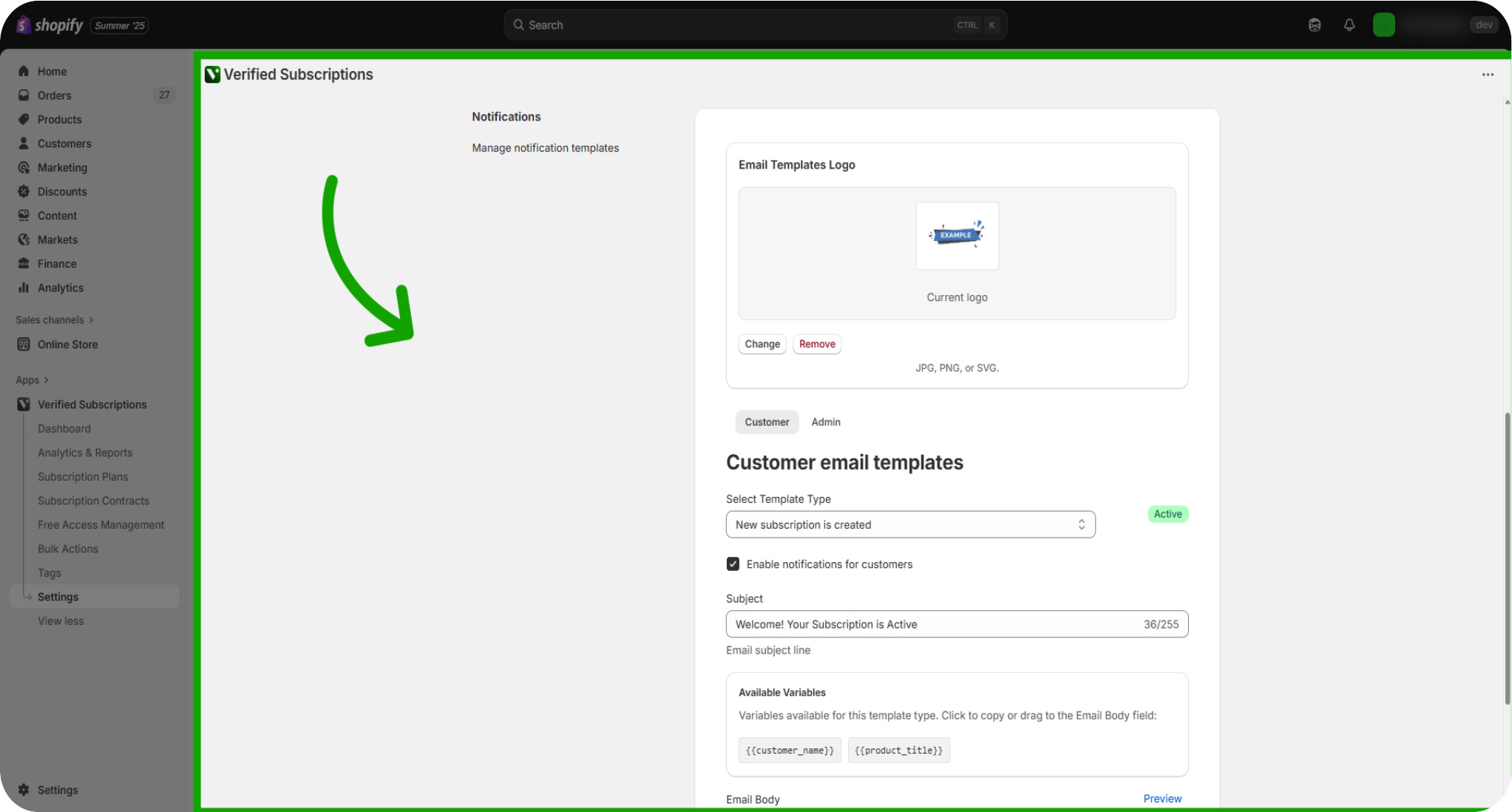 managing automated emails for subscription plans 03