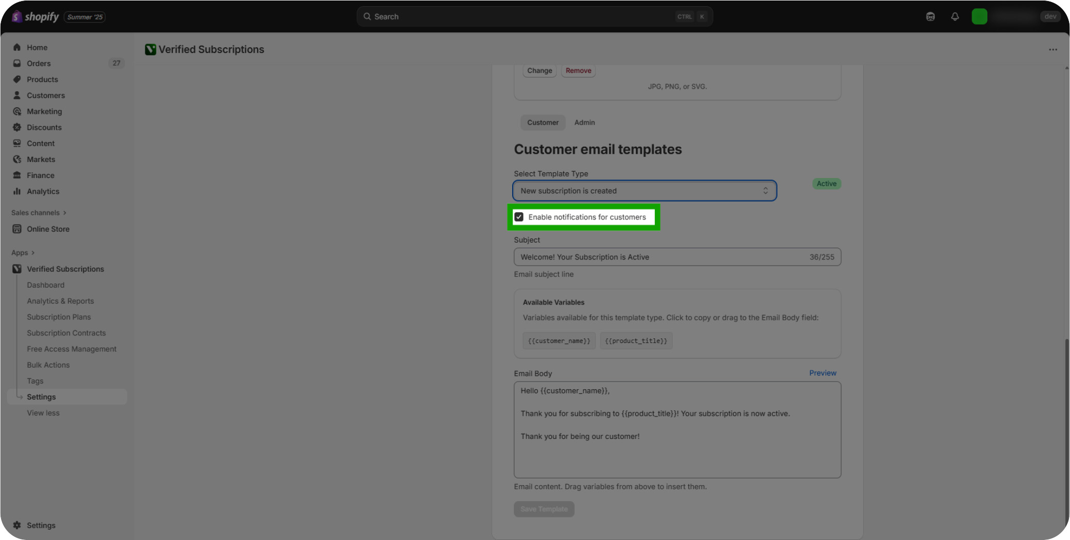 managing automated emails for subscription plans 06