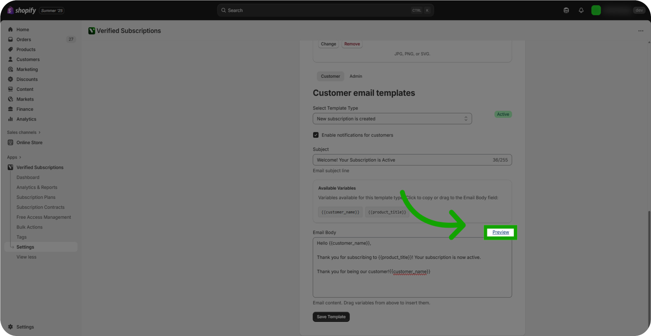 managing automated emails for subscription plans 10