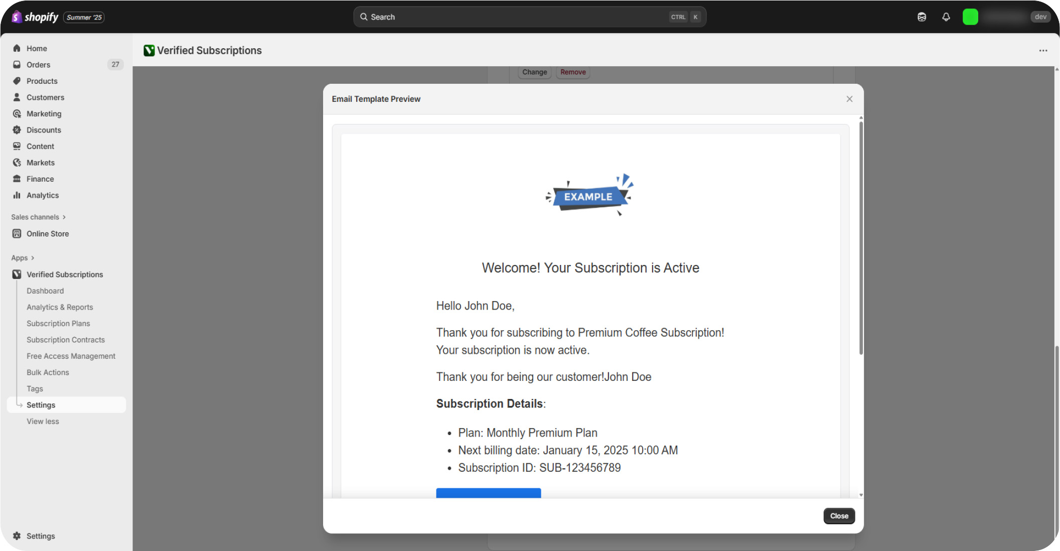 managing automated emails for subscription plans 11