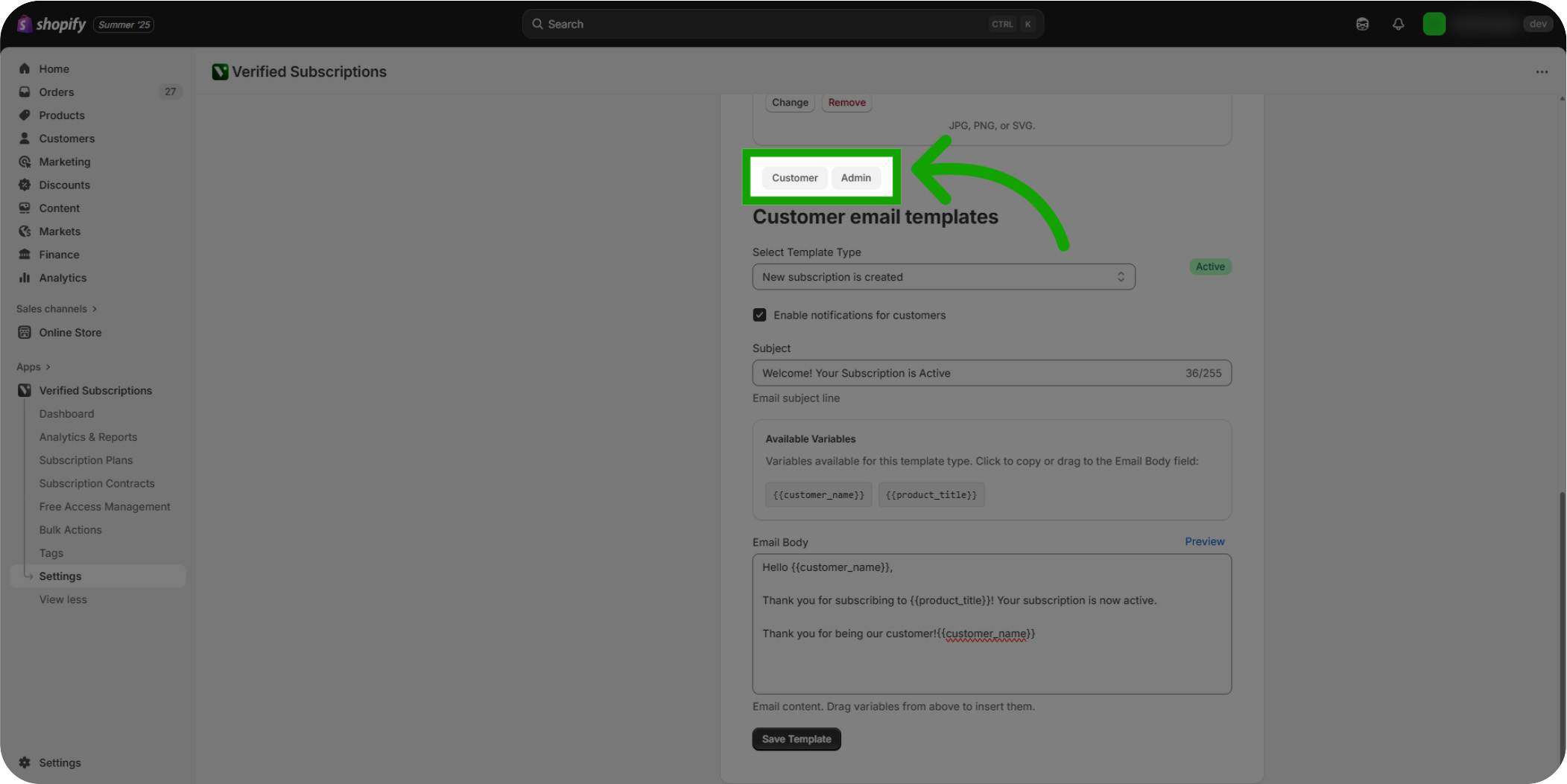 managing automated emails for subscription plans 13