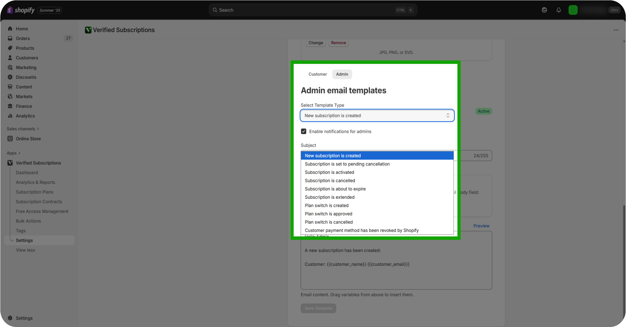 managing automated emails for subscription plans 15