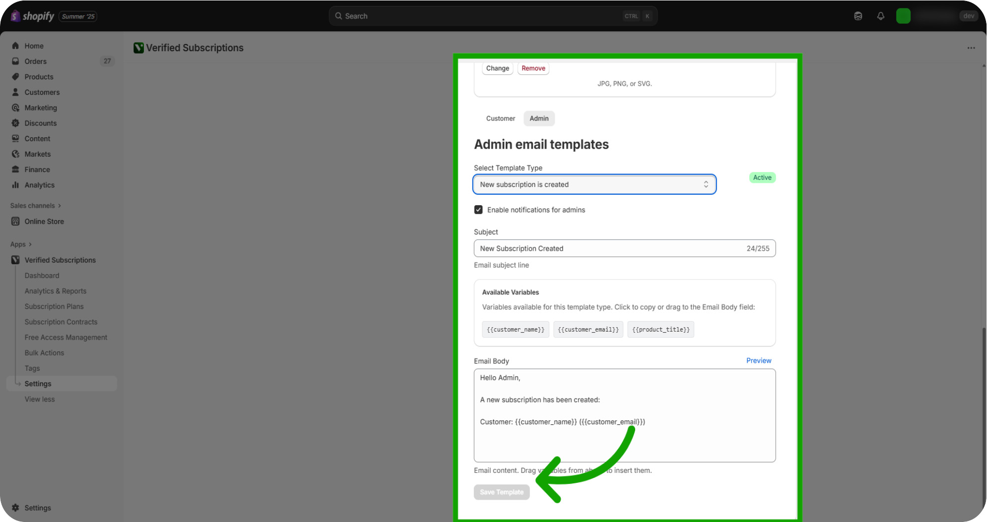 managing automated emails for subscription plans 16