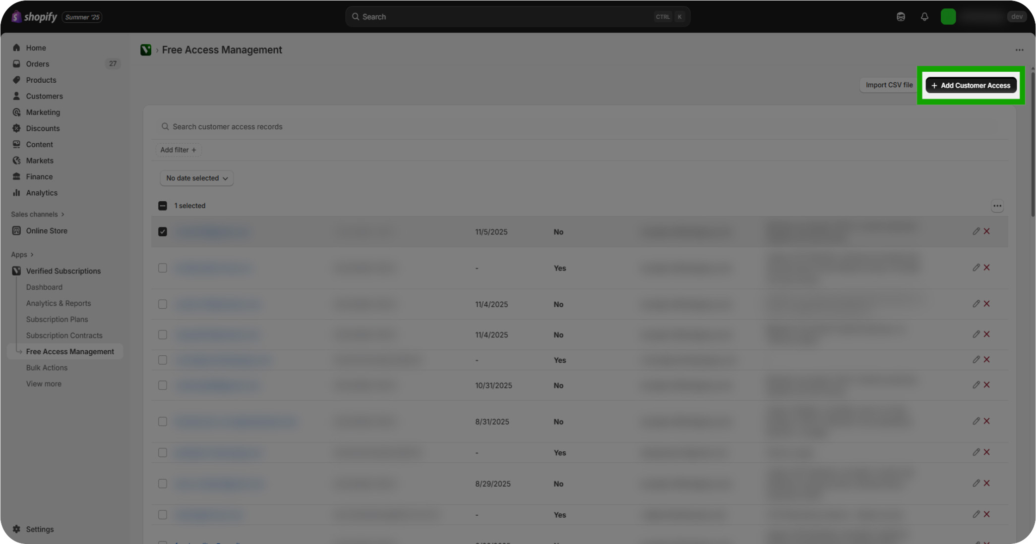 managing free access 07