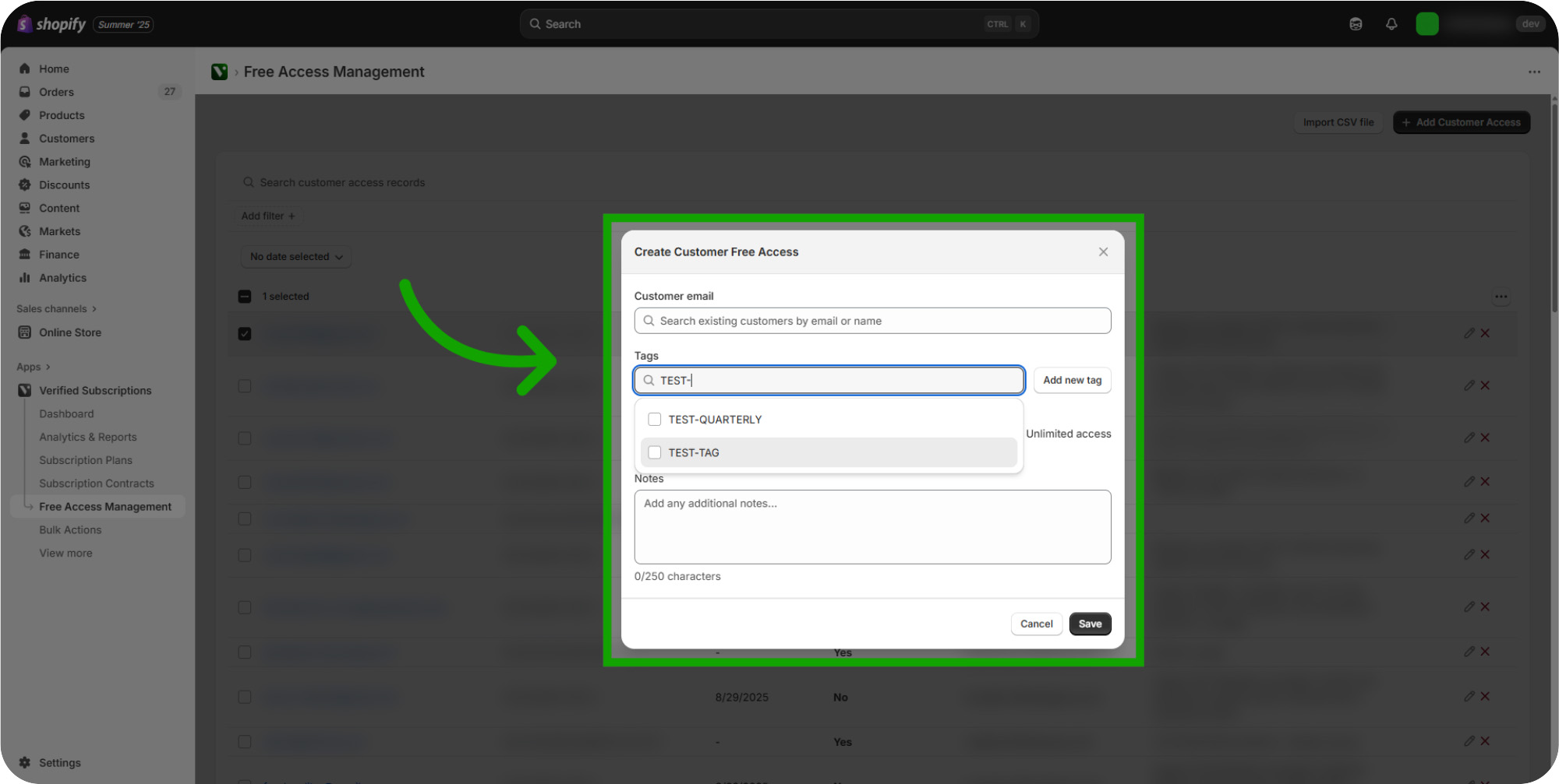 managing free access 09