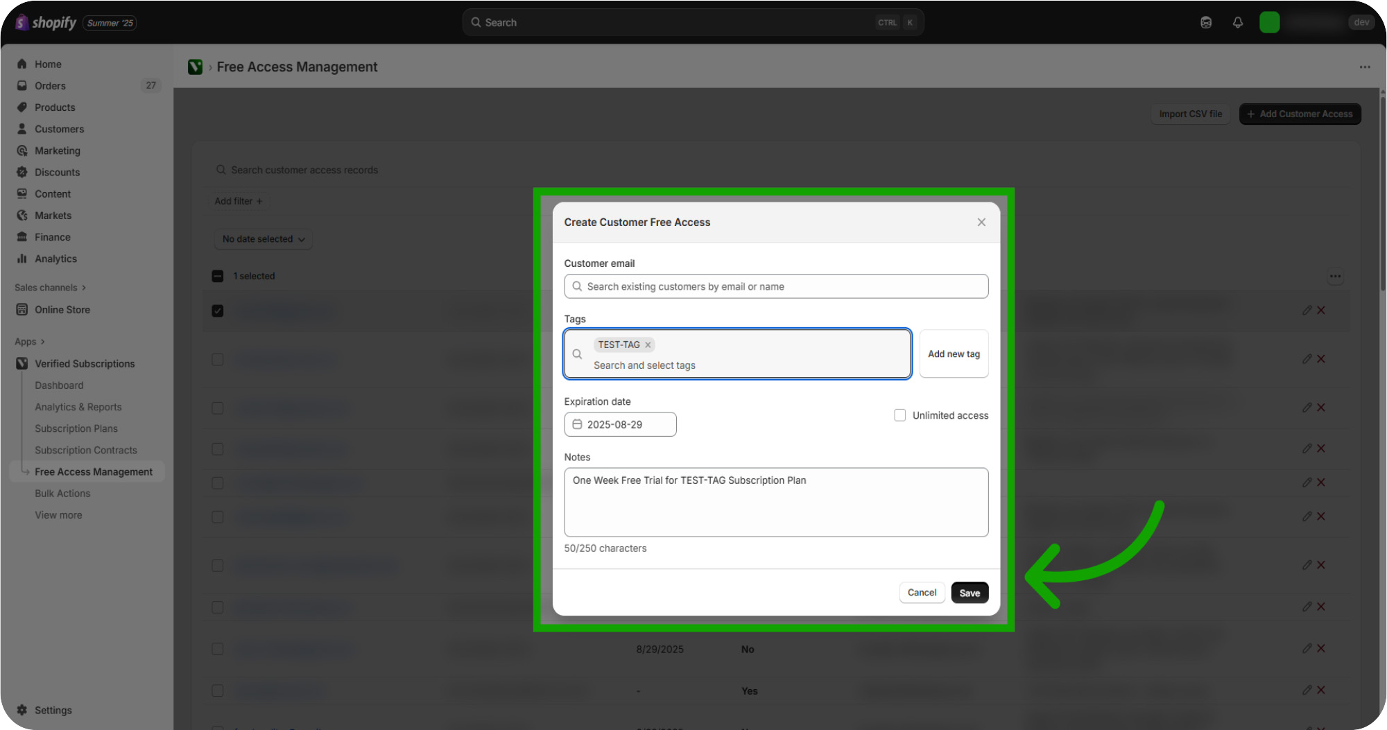 managing free access 12
